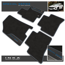 Load image into Gallery viewer, Hyundai Tucson MHEV Car Mats (Front &amp; Rear Set) with Premium Carpet &amp; OEM Leatherette Fits MY20 Onwards
