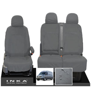 MAN TGE Panel Van Front Set 1+2 INKA Tailored Waterproof Seat Covers Grey MY 2017 Onwards