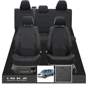 Mercedes Benz Citan W415 MY12-21 Front & Rear Set Tailored Waterproof Seat Covers Black Fits Panel Van & Kombi