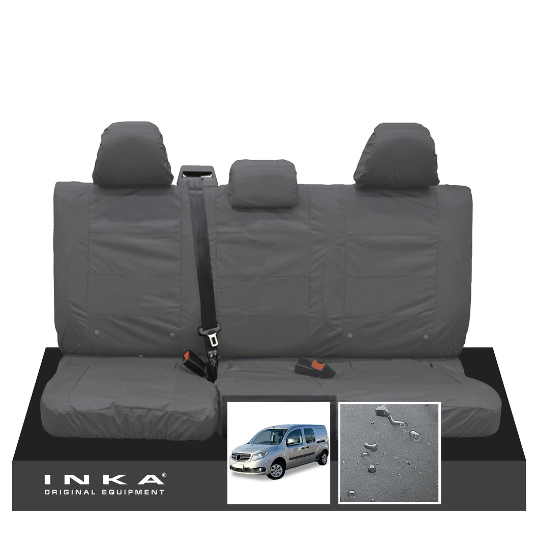 Mercedes Benz Citan W415 MY12-21 Rear Triple Tailored Waterproof Seat Covers Grey Fits Panel Van & Kombi