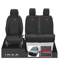 New Mercedes Benz Sprinter INKA Front Set Tailored Waterproof Seat Covers Black MY18 to Present Fits All Derivatives Choice of 7 Colours - CV Racing Embroidery