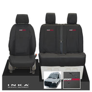 New Mercedes Benz Sprinter INKA Front Set Tailored Waterproof Seat Covers Black MY18 to Present Fits All Derivatives Choice of 7 Colours - R-SPORT Embroidery