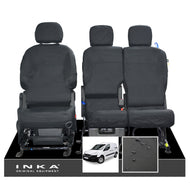 Peugeot Partner Front Set 1+2  INKA Tailored Waterproof Seat Covers BLACK MY08-17