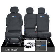 Load image into Gallery viewer, Peugeot Partner MK2 Front Inka Fully Tailored Waterproof Seat Covers Black MY08-17
