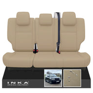 Range Rover SPORT L320 MK1 Rear Tailored Waterproof Seat Covers with Center Armrest Almond MY05-13