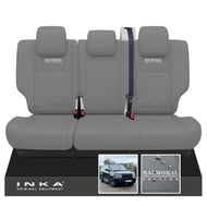 Range Rover SPORT L320 MK1 Rear Tailored Waterproof Seat Covers with Center Armrest Grey MY05-13 With Balmoral Edition Embroidery