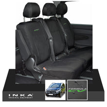 Load image into Gallery viewer, INKA Mercedes Benz Vito , V Class W447 Rear Crew Cab Waterproof Seat Covers Black (Choice of 7 Colours)
