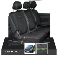 INKA Mercedes Benz Vito , V Class W447 Rear Crew Cab Waterproof Seat Covers Black (Choice of 7 Colours) - Formula CV Embroidery
