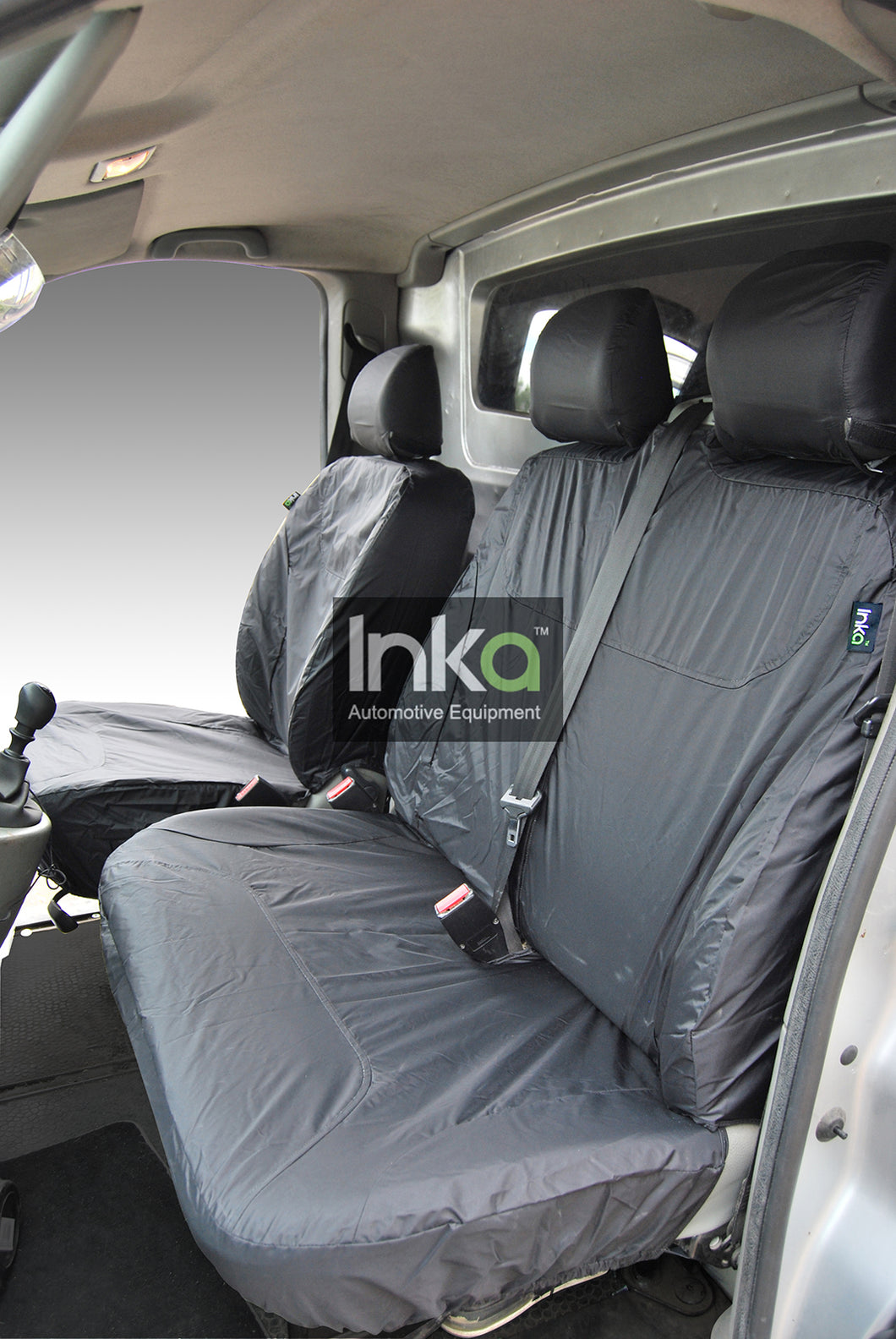 Renault Trafic X83 MY2001-2015 Tailored Waterproof Seat Covers Front Set 1+2 Grey