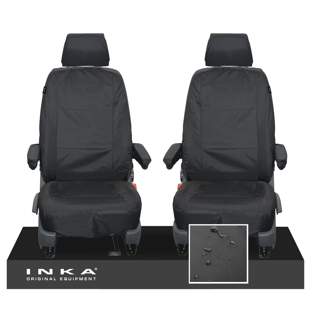 VW Transporter Shuttle T6.1, T6 Front 1+1 Tailored Waterproof Seat Covers MY-15-23[Choice of 2 Colours]