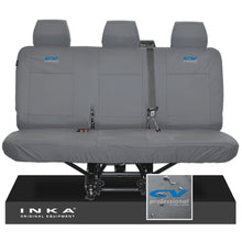 Load image into Gallery viewer, VW Transporter T6.1,T6,T5.1 INKA Rear Triple Tailored Waterproof Seat Cover Set Grey MY 09-23
