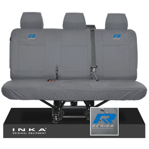 VW Transporter T6.1,T6,T5.1 INKA Rear Triple Tailored Waterproof Seat Cover Set Grey MY 09-23