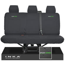 Load image into Gallery viewer, VW Transporter T6.1,T6,T5.1 INKA Rear Triple Tailored Waterproof Seat Cover Set Black MY 09-23
