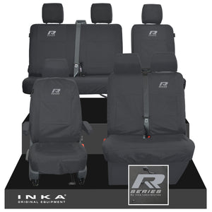 VW Transporter T6.1, T6, T5.1 Front 1+2 & Rear 2+1 Tailored Waterproof Seat Covers Black MY-10-24