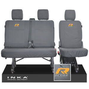 VW Transporter T6.1, T6 INKA Rear Set 2+1 Tailored Waterproof Seat Covers Grey