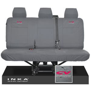 VW Transporter T6.1,T6,T5.1 INKA Rear Triple Tailored Waterproof Seat Cover Set Grey MY 09-23