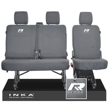 Load image into Gallery viewer, VW Transporter T6.1, T6 INKA Rear Set 2+1 Tailored Waterproof Seat Covers Grey
