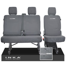 Load image into Gallery viewer, VW Transporter T6.1, T6 INKA Rear Set 2+1 Tailored Waterproof Seat Covers Grey
