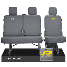 Load image into Gallery viewer, VW Transporter T6.1, T6 INKA Rear Set 2+1 Tailored Waterproof Seat Covers Grey
