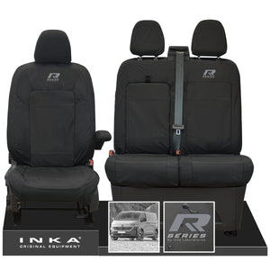 New VW Transporter T7 Panel Van INKA Front Set Tailored Waterproof Seat Covers Black MY25 onwards