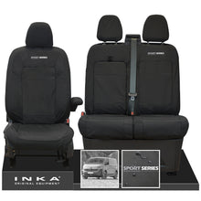 Load image into Gallery viewer, New VW Transporter T7 Panel Van INKA Front Set Tailored Waterproof Seat Covers Black MY25 Onwards
