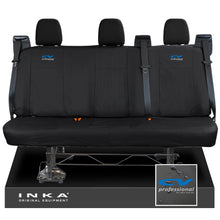 Load image into Gallery viewer, Ford Transit Custom INKA Rear Triple Set Tailored Waterproof Seat Covers Black
