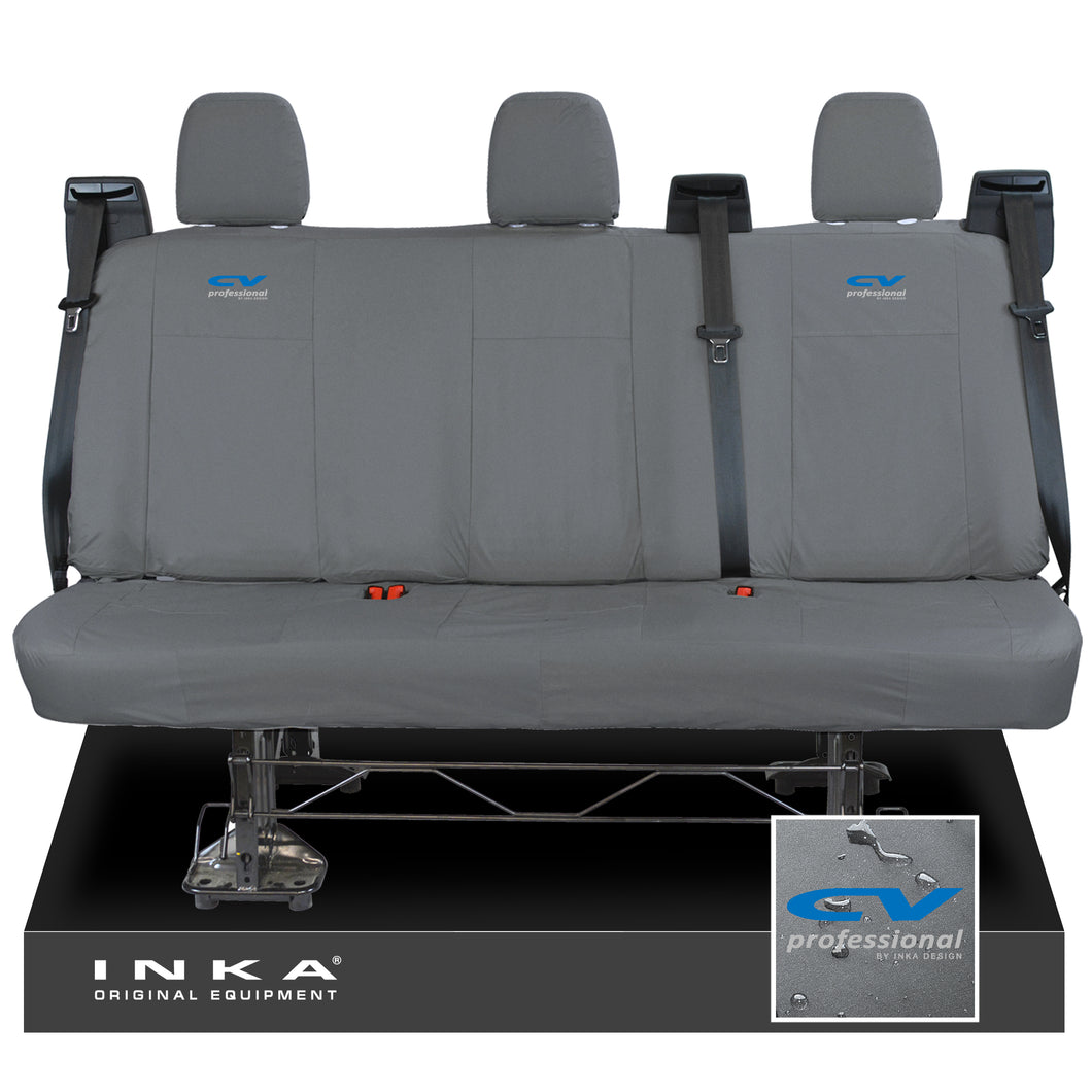 Ford Transit Custom INKA Rear Triple Set Tailored Waterproof Seat Covers Grey