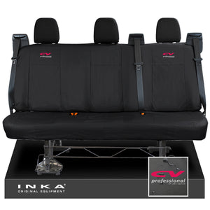 Ford Transit Custom INKA Rear Triple Set Tailored Waterproof Seat Covers Black