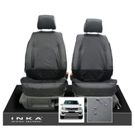 VW Amarok INKA Front Set 1+1 Fully Tailored Waterproof Seat Covers Grey MY-10-21
