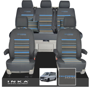 VW California T6.1, T6, T5.1, T5 Ocean, Coast, Beach SE Tailored Seat Cover Set Second Skin Takato Anthracite Colour Combination