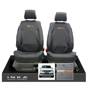 VW Amarok INKA Front Set 1+1 Fully Tailored Waterproof Seat Covers Grey MY-10-21[Choice of 7 Colours]