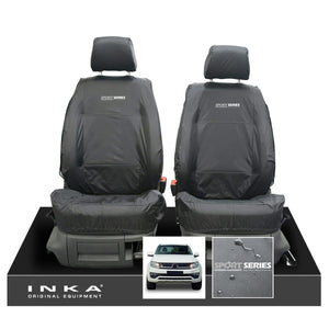 VW Amarok INKA Front Set 1+1 Fully Tailored Waterproof Seat Covers Grey MY-10-21[Choice of 7 Colours]