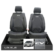 Load image into Gallery viewer, VW Caddy 5 Cargo INKA Front Set 1+1 Tailored Waterproof Seat Covers Grey MY-2020+ [Choice of 7 Colours]
