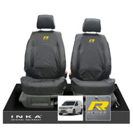 VW Caddy 5 Cargo INKA Front Set 1+1 Tailored Waterproof Seat Covers Grey MY-2020+ [Choice of 7 Colours] - R-Series Embroidery