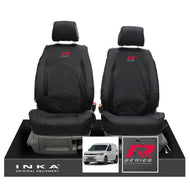 VW Caddy 5 Cargo INKA Front Set 1+1 Tailored Waterproof Seat Covers Black MY-2020+ [Choice of 7 Colours] - R-Series Embroidery