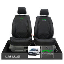 Load image into Gallery viewer, VW Caddy MK3 &amp; MK4 INKA Front Set 1+1 Tailored Waterproof Seat Covers Black MY-2010-2019 [Choice of 7 Colours]
