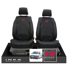 Load image into Gallery viewer, VW Caddy MK3 &amp; MK4 INKA Front Set 1+1 Tailored Waterproof Seat Covers Black MY-2010-2019 [Choice of 7 Colours]
