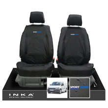 Load image into Gallery viewer, VW Caddy MK3 &amp; MK4 INKA Front Set 1+1 Tailored Waterproof Seat Covers Black MY-2010-2019 [Choice of 7 Colours]
