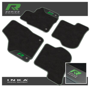 VW Golf MK6 Car Mats (Front & Rear Set) with Premium Carpet & OEM Leatherette, Fits MY08-12
