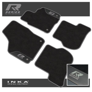 VW Golf MK6 Car Mats (Front & Rear Set) with Premium Carpet & OEM Leatherette, Fits MY08-12