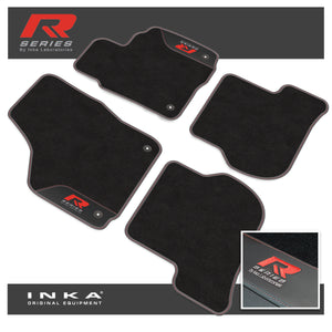 VW Golf MK6 Car Mats (Front & Rear Set) with Premium Carpet & OEM Leatherette, Fits MY08-12