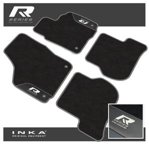 VW Golf MK6 Car Mats (Front & Rear Set) with Premium Carpet & OEM Leatherette, Fits MY08-12