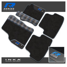 Load image into Gallery viewer, VW Golf MK7 Car Mats (Front &amp; Rear Set) with Premium Carpet, OEM Leatherette &amp; Tartan Design, Fits MY13 to MY19
