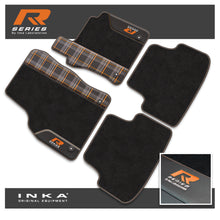 Load image into Gallery viewer, VW Golf MK7 Car Mats (Front &amp; Rear Set) with Premium Carpet, OEM Leatherette &amp; Tartan Design, Fits MY13 to MY19
