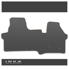 Load image into Gallery viewer, New VW Transporter T7 Front Tailored Rubber Textile Hybrid Dual Grip Floor Mat Black MY25 Onwards (Choice of 7 Colours)
