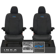 Load image into Gallery viewer, New VW Transporter T7 Panel Van INKA Front Set Tailored Waterproof Seat Covers Black MY25 Onwards
