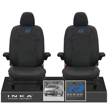 Load image into Gallery viewer, New VW Transporter T7 Panel Van INKA Front Set Tailored Waterproof Seat Covers Black MY25 Onwards
