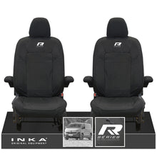Load image into Gallery viewer, New VW Transporter T7 Panel Van INKA Front Set Tailored Waterproof Seat Covers Black MY25 Onwards
