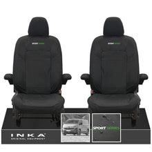 Load image into Gallery viewer, New VW Transporter T7 Panel Van INKA Front Set Tailored Waterproof Seat Covers Black MY25 Onwards
