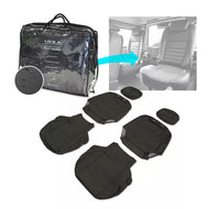 Land Rover Defender Rear 1+1 Tailored Waterproof Seat Covers Black MY-07-16 For Jump Seats